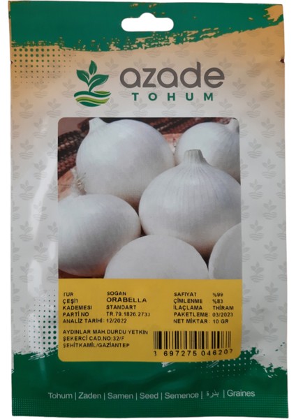 Azade Tohum Soğan Orabella 10 gr