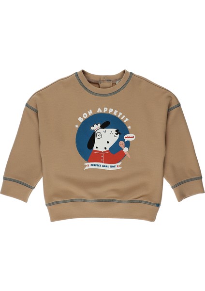 Erkek Bebek Baskılı Sweatshirt