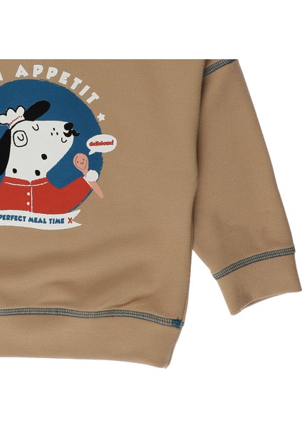 Erkek Bebek Baskılı Sweatshirt