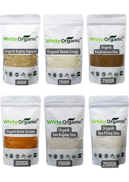 White Organic  Organik Bebek Ek Gıda Seti +6 Ay Üzeri Premium Set