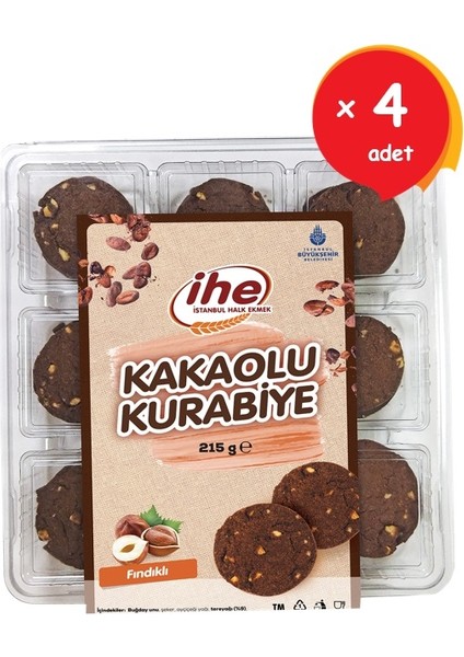 Kakaolu Kurabiye 4 x 215 gr