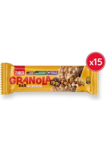 Yer Fıstıklı Granola Bar 25 G x 15