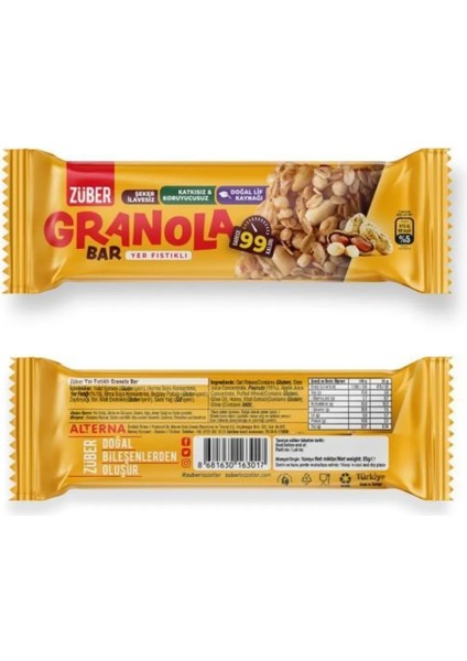 Yer Fıstıklı Granola Bar 25 G x 15