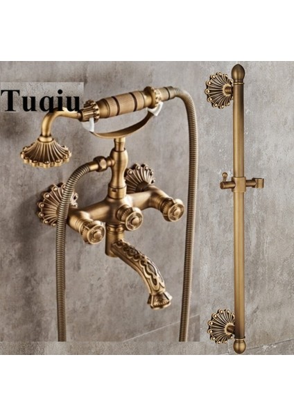Banyo Bataryası Duş Seti Antik Özel Yeni Model Duvar Askı Aparatlı 7 Yıl Güvenceli