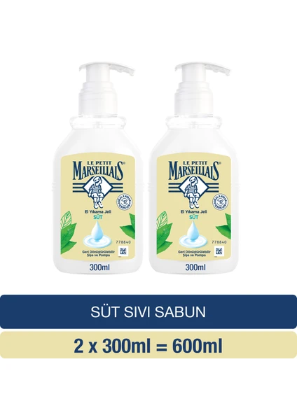 Le Petit Marseillais Süt Sıvı Sabun 300 ml x 2 Adet