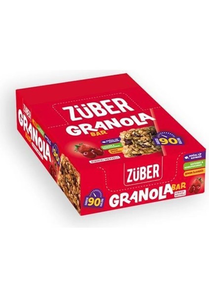 Kırmızı Meyveli Granola Bar 25 G x 15