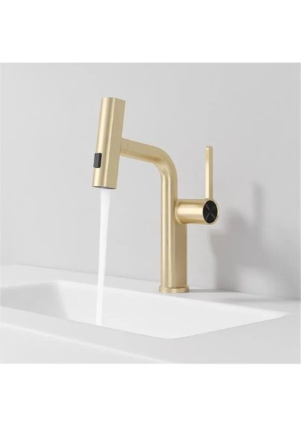 Banyo Lavabo Bataryası Duş Şelale 3 Fonksiyonlu Spiralli Mat Gold fırsatları