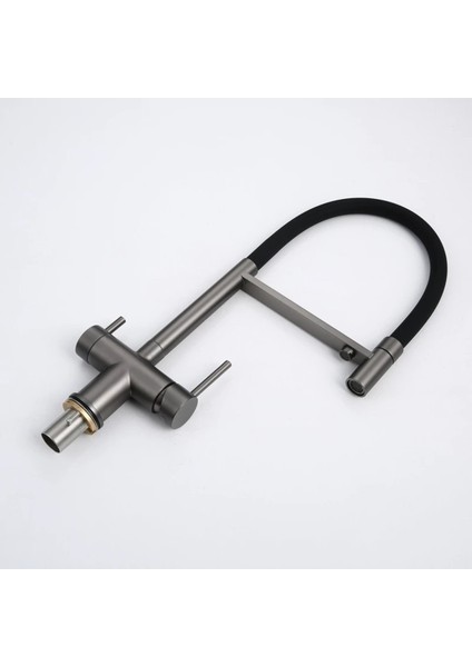 Mutfak Evye Bataryası Dual Flow Su Arıtma Çıkışlı Spiralli Antrasit Gri Yeni Ithal indirimleri