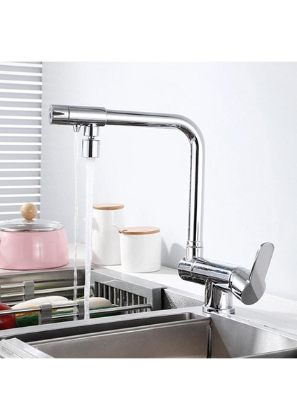 Mutfak Pencere Önü Katlanır Evye Bataryası Su Arıtma Çıkışlı Yeni Krom 7 Yıl Garantili