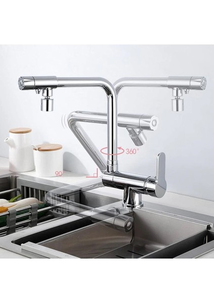 Mutfak Pencere Önü Katlanır Evye Bataryası Su Arıtma Çıkışlı Yeni Krom 7 Yıl Garantili fiyatları