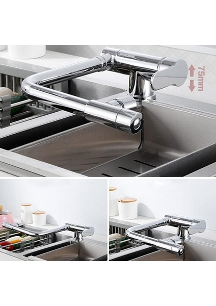 Mutfak Pencere Önü Katlanır Evye Bataryası Su Arıtma Çıkışlı Yeni Krom 7 Yıl Garantili fırsatları