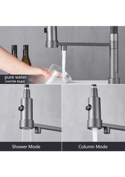 Mutfak Evye Bataryası Dual Flow Su Arıtma Çıkışlı Antrasit Gri Yeni Model Fiskiyeli 5 Yıl Garanti modelleri