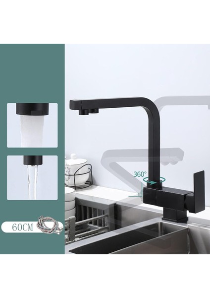 Mutfak Pencere Önü Katlanır Evye Bataryası Su Arıtma Çıkışlı Yeni Mat Siyah 7 Yıl Garantili fırsatları