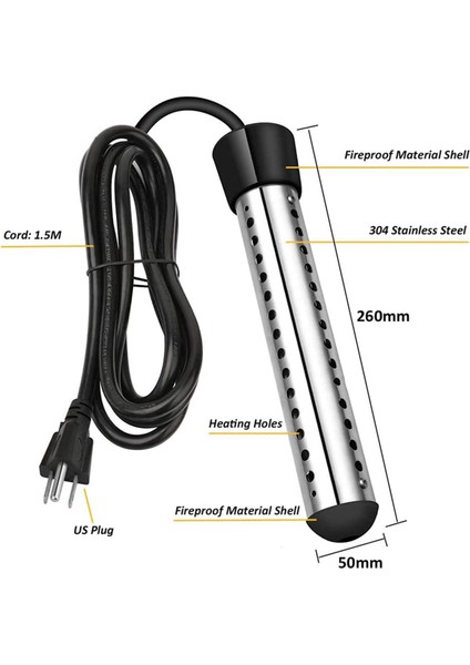 【gui Xulian】2x Daldırma Isıtıcı, Taşınabilir Elektrikli Dalgıç Anında Su Isıtıcı, Yüzme Havuzu Küvet Küvet Abd Tak'da Kullanılan (Yurt Dışından) fiyatları