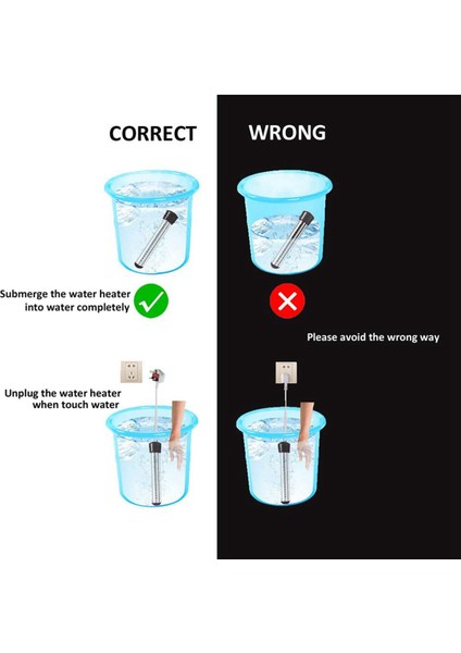 【gui Xulian】2x Daldırma Isıtıcı, Taşınabilir Elektrikli Dalgıç Anında Su Isıtıcı, Yüzme Havuzu Küvet Küvet Abd Tak'da Kullanılan (Yurt Dışından) fırsatları