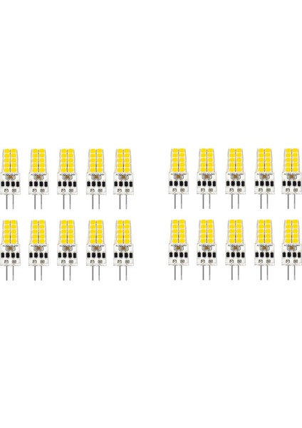 [gui Xulian] 20PCS G4 LED Ampul AC/DC12V-24V 3W LED G4 Işık 20LED 360 Işın Açısı Işık 2835SMD 30W Halojen Lambayı Değiştirin, Soğuk Beyaz (Yurt Dışından)