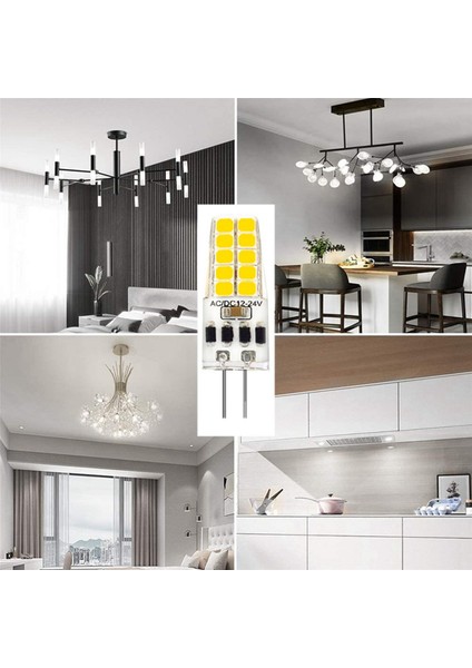 [gui Xulian] 20PCS G4 LED Ampul AC/DC12V-24V 3W LED G4 Işık 20LED 360 Işın Açısı Işık 2835SMD 30W Halojen Lambayı Değiştirin, Soğuk Beyaz (Yurt Dışından)