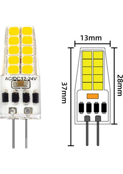 [gui Xulian] 20PCS G4 LED Ampul AC/DC12V-24V 3W LED G4 Işık 20LED 360 Işın Açısı Işık 2835SMD 30W Halojen Lambayı Değiştirin, Soğuk Beyaz (Yurt Dışından)