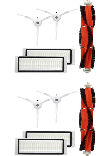 【gui Xulian】2 Set Robotlu Süpürge Parçaları 1s S50 S51 S52 S55 Hepa Filtre Yan Fırça Ana Fırça Aksesuarları (Yurt Dışından)