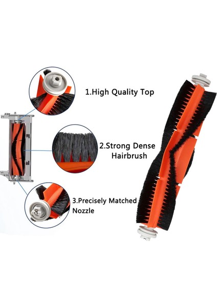 【gui Xulian】2 Set Robotlu Süpürge Parçaları 1s S50 S51 S52 S55 Hepa Filtre Yan Fırça Ana Fırça Aksesuarları (Yurt Dışından) fiyatları
