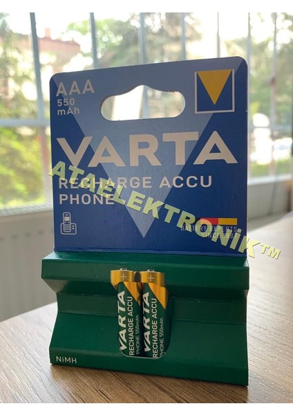 Çocukların Oyuncakları İçin AAA ince tip ŞARJ EDİLEBİLİR ŞARZLI PİL VARTA 550 modelleri