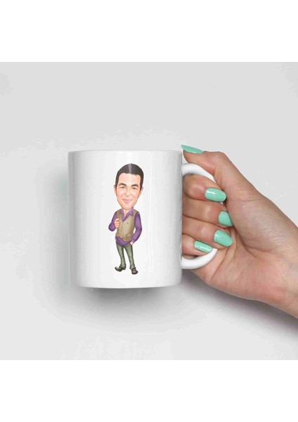 Erkeklere Özel Karikatürlü Kupa Bardak