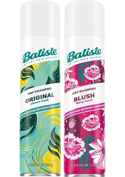 Batıste Kuru Şampuan Orıgınal 200 Ml + Batıste Kuru Şampuan Blush 200 Ml