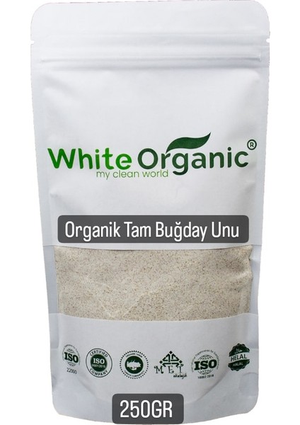 White Organic Organik Tam Buğday Unu Atalık Tohum Taş Değirmen +8 Ay 250 gr