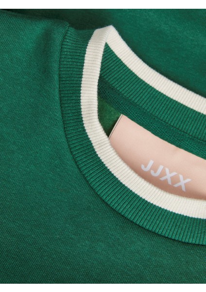 Bisiklet Yaka Rahat Kesim Baskılı Yeşil Kadın Sweatshirt 12246744 fırsatları