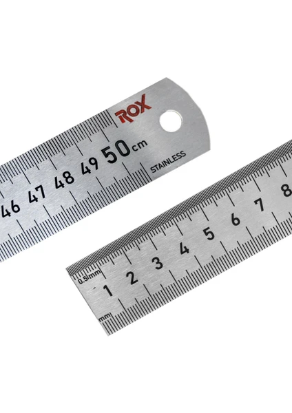 Rox 0200 Çift Taraflı Çelik Cetvel 500 mm