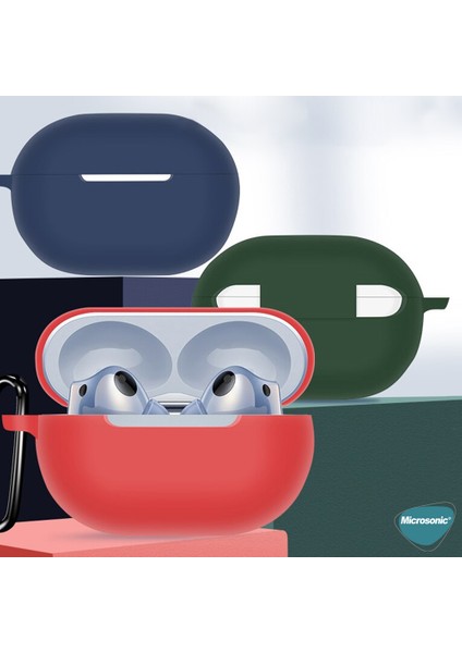 Huawei Freebuds Pro 3 Kılıf Askılı Mat Silikon Koyu Yeşil fırsatları