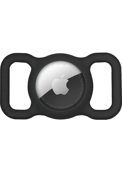 Apple Airtag Kılıf, Evcil Hayvan Için Silikon Boyun Tasma Aparatı Siyah