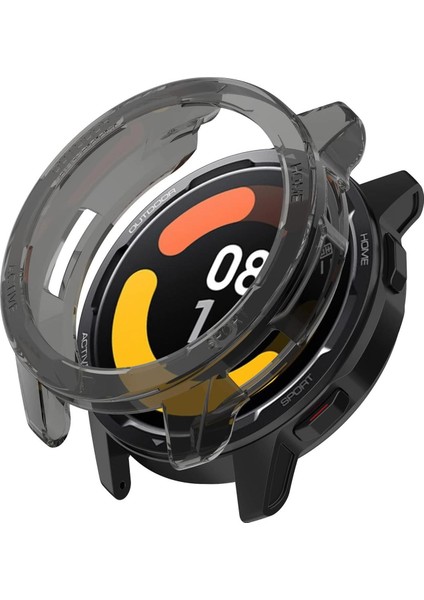 Xiaomi Watch S1 Active Kılıf 360 Full Round Soft Silicone Füme