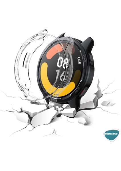 Xiaomi Watch S1 Active Kılıf 360 Full Round Soft Silicone Füme