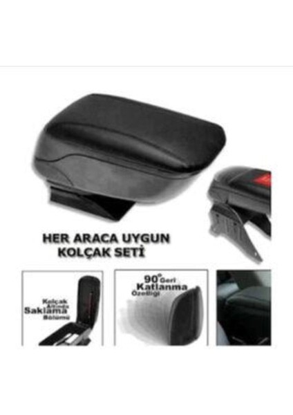 Tüm Araçlarla Uyumlu Oto Kol Dayama Bardaklı Kolçak Siyah Sürgülü fiyatları