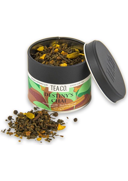 Tarçın, Kakule ve Karanfilli Pu Erh Çayı Destiny's Chai 25 gr