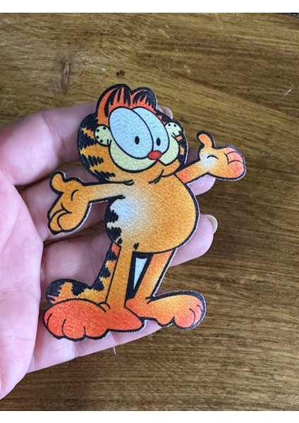 9x7 cm Ütü Ile Yapışan Garfıeld Y-Saten Yama Arma Dikiş Aksesuarı