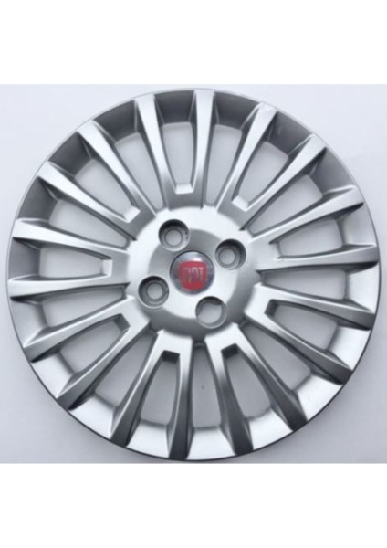 Fiat Linea 15'' Inç Jant Kapağı 4 Adet Kırılmaz Esnek - Amblem Hediyeli