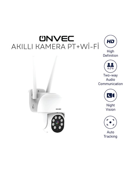 2 Megapiksel Wifi Ip Pt Kamera Onvec Akıllı Uygulama