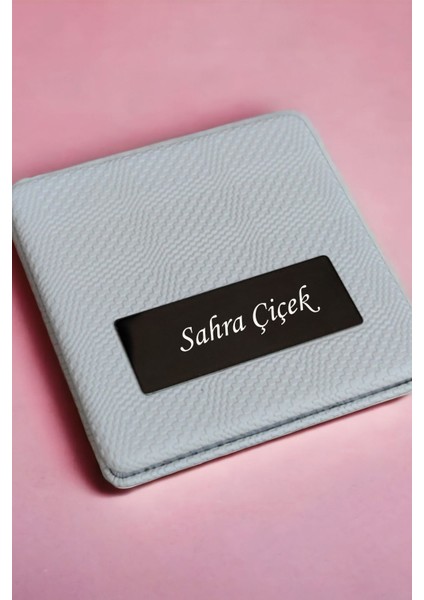 Organizasyon Metal Cep Çanta Aynası Makyaj Aynası Kapaklı Gümüş Kişiye Özel fiyatları