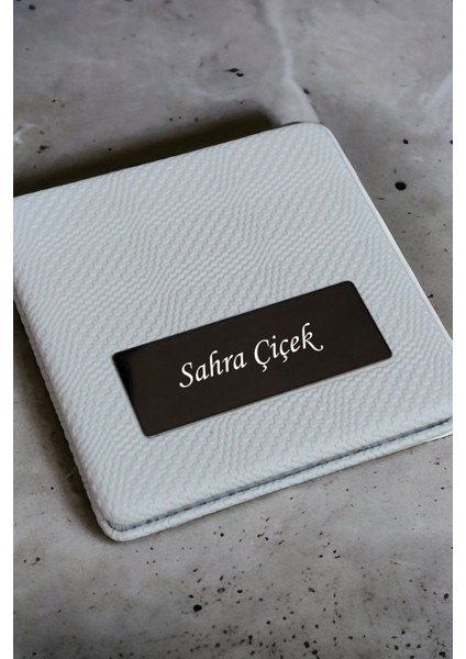 Organizasyon Metal Cep Çanta Aynası Makyaj Aynası Kapaklı Gümüş Kişiye Özel