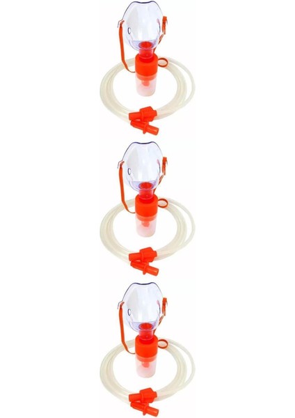 Hazneli Pediatrik (Çocuk ) Oksijen Maskesi Nebulizatör Maske 3lü