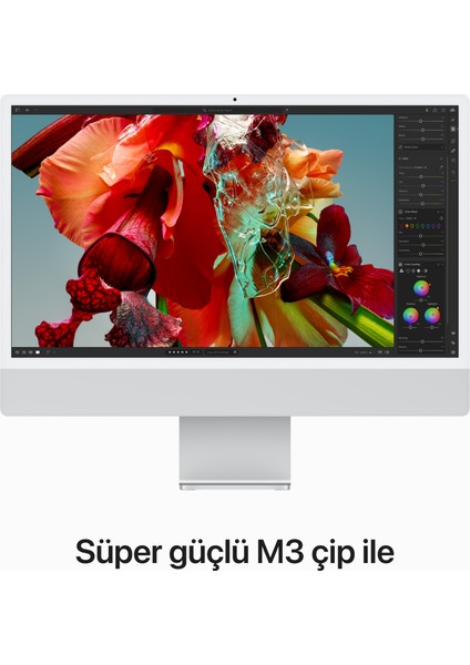 iMac M3 Çip 8GB 512GB SSD macOS 24" All In One Bilgisayar MQRK3TU/A Gümüş