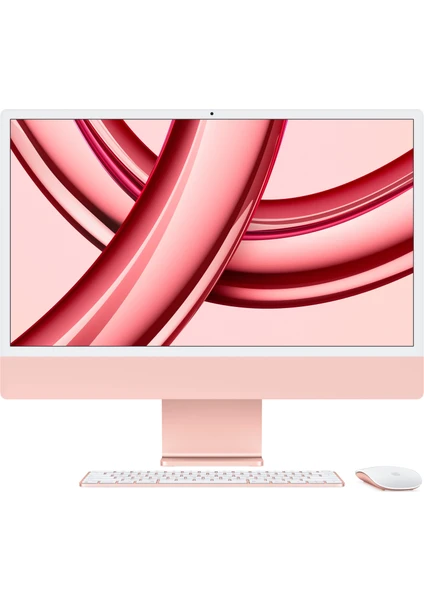 iMac M3 Çip 8GB 256GB SSD macOS 24" All In One Bilgisayar MQRT3TU/A Pembe