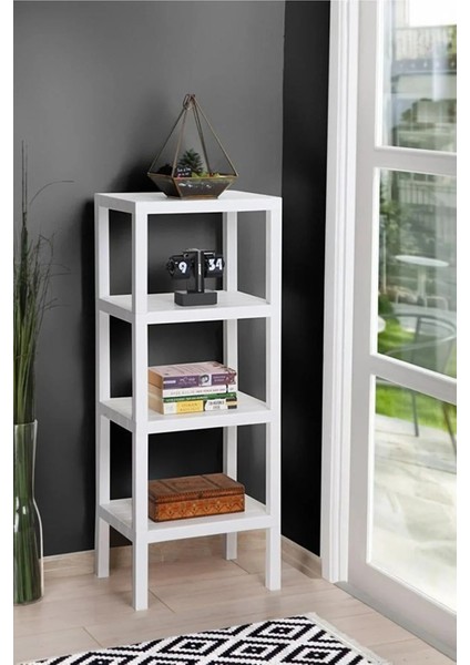 Shelf 4 Katlı Düzenleyici Raf Ünitesi, Kitaplık, Banyo Dolabı, Mutfak Rafı, Organizer