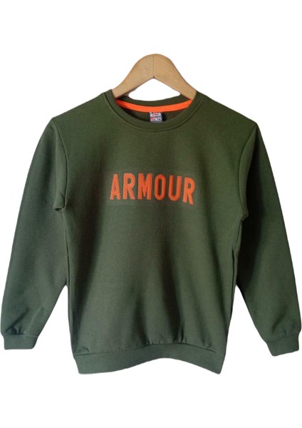 Içi Polarlı Silikon Baskılı Erkek Çocuk Sweatshirt