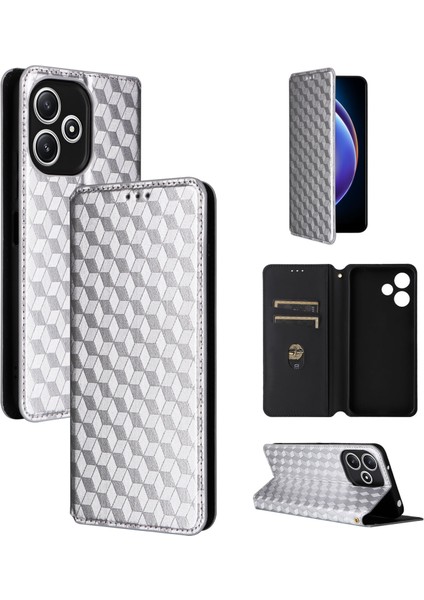 Ile Uyumlu Xiaomi Mi Poco M6 Pro 5g Telefon Kılıfı Cüzdan Hakiki Deri Darbeye Dayanıklı Tpu Kılıf Standı Dayanıklı Flip Kitap Katlanır Telefon Kılıfı (Yurt Dışından)