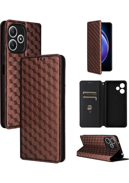 Ile Uyumlu Xiaomi Mi Poco M6 Pro 5g Telefon Kılıfı Cüzdan Hakiki Deri Darbeye Dayanıklı Tpu Kılıf Standı Dayanıklı Flip Kitap Katlanır Telefon Kılıfı (Yurt Dışından)