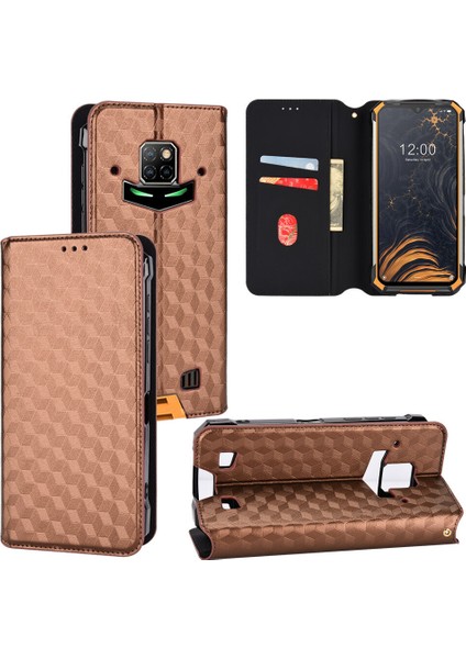 Ile Uyumlu Doogee S88 PRO/S88 Plus Telefon Kılıfı Cüzdan Hakiki Deri Darbeye Dayanıklı Tpu Kılıf Standı Dayanıklı Flip Kitap Katlanır Telefon Kılıfı (Yurt Dışından)