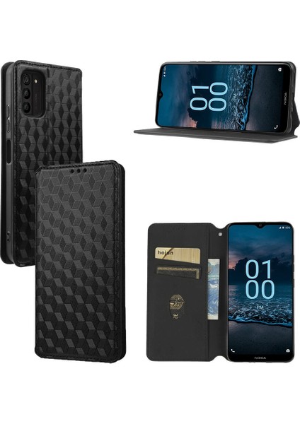 Ile Uyumlu Nokıa G100 Telefon Kılıfı Cüzdan Hakiki Deri Darbeye Dayanıklı Tpu Kılıf Standı Dayanıklı Flip Kitap Katlanır Telefon Kılıfı (Yurt Dışından)